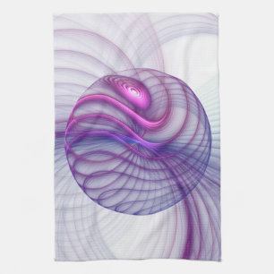 Linge De Cuisine Belle Swing Moderne Art Fractal Abstrait Rose