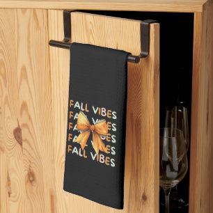 Linge De Cuisine Belles couleurs automnales Vibes d'automne noir