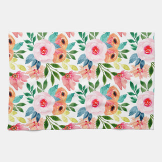 Linge De Cuisine Belles fleurs d'aquarelle