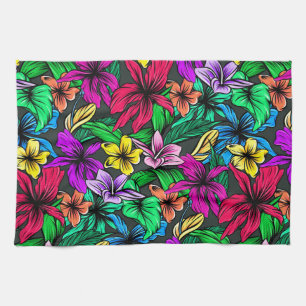 Linge De Cuisine Belles fleurs tropicales