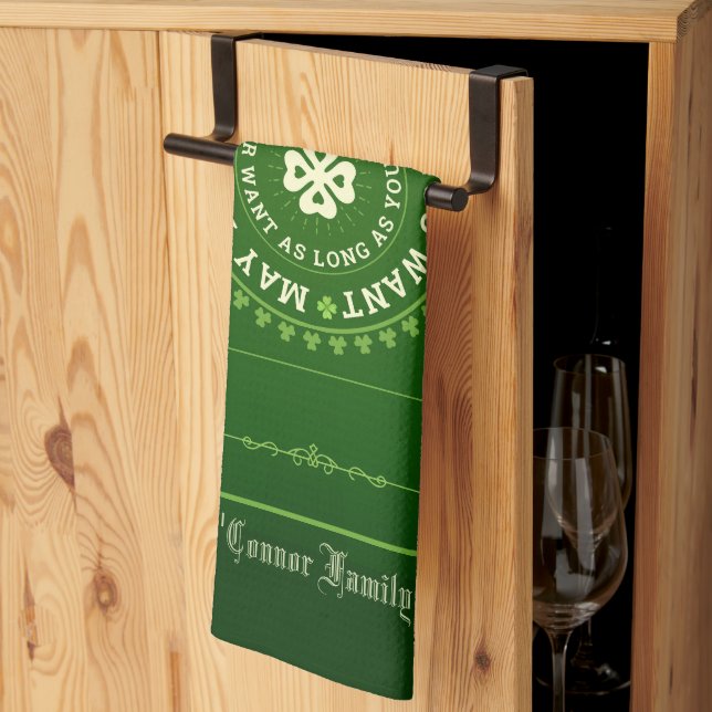Linge De Cuisine Bénédiction irlandaise | Que vous viviez aussi lon (Pliage en tiers)