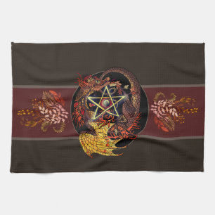 Linge De Cuisine Béni Soit Art Nouveau Pentacle Dragon Cuisine À
