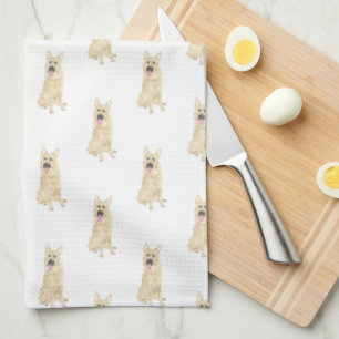 Linge De Cuisine berger allemand (noir et bronzette)