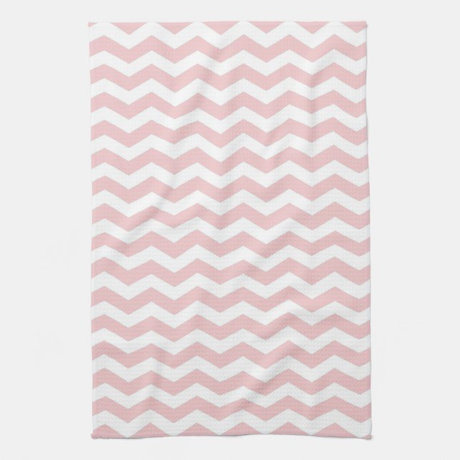 Linge De Cuisine Bermudes Vague rose Chevron (Vertical)