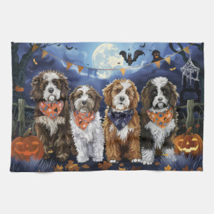 Linge De Cuisine Bernedoodle Halloween Éffrayant