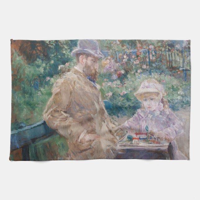 Linge De Cuisine Berthe Morisot - Eugene Manet avec sa fille (Horizontal)
