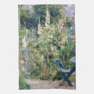 Linge De Cuisine Berthe Morisot - Roses Trémières / Althées