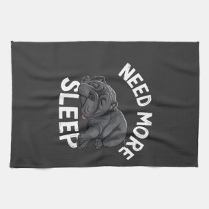 Linge De Cuisine Besoin de plus de sommeil Humour Bouledogue pour l