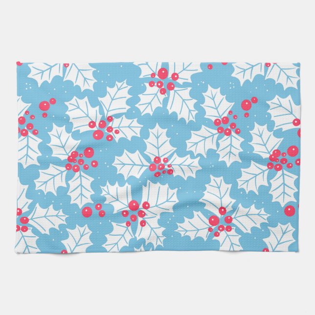 Linge De Cuisine Beurre creux sur bleu (Horizontal)