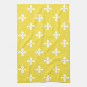 Linge De Cuisine Beurre Jaune Cottage Sud Fleur de Lys