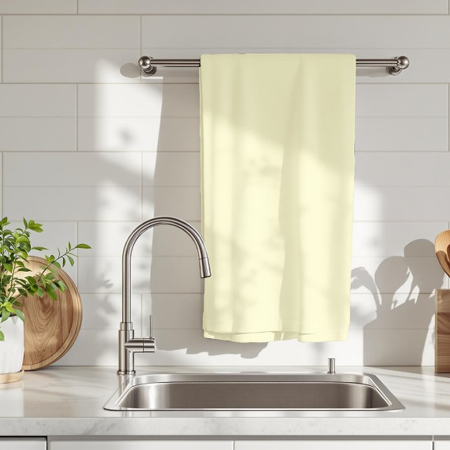 Linge De Cuisine Beurre jaune uni | Classic Elegant (Créateur téléchargé)