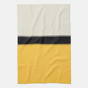 Linge De Cuisine Beurre moderne Jaune Argent Gris Gris Bleu Gris