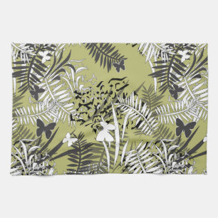 Linge De Cuisine Beurre tropicale feuille de palme tropicale sans j