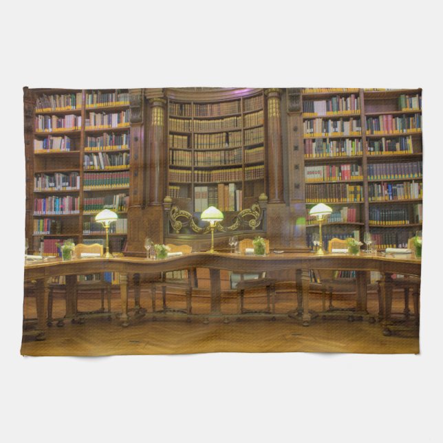 Linge De Cuisine Bibliothèque historique antique (Horizontal)