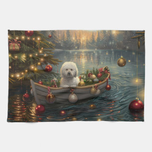 Linge De Cuisine Bichon Frise Noël Festive Voyage