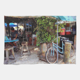 Linge De Cuisine Bicyclette bleue