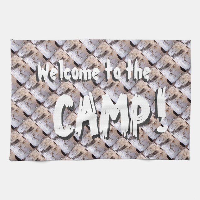 Linge De Cuisine Bienvenue au camp (Horizontal)