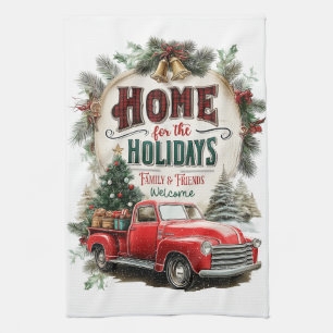 Linge De Cuisine Bienvenue dans le camion de Noël vintage