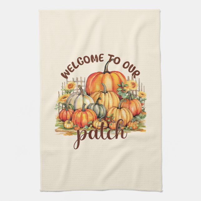 Linge De Cuisine Bienvenue Dans Notre Patch (Vertical)