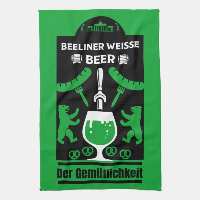 Linge De Cuisine Bière Pilsner Allemande Et Saucisse (Vertical)