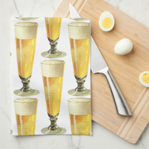 Linge De Cuisine Bière pression vintage haute et glacée, boisson al