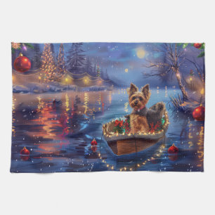 Linge De Cuisine Biewer Terrier Noël Festive Voyage