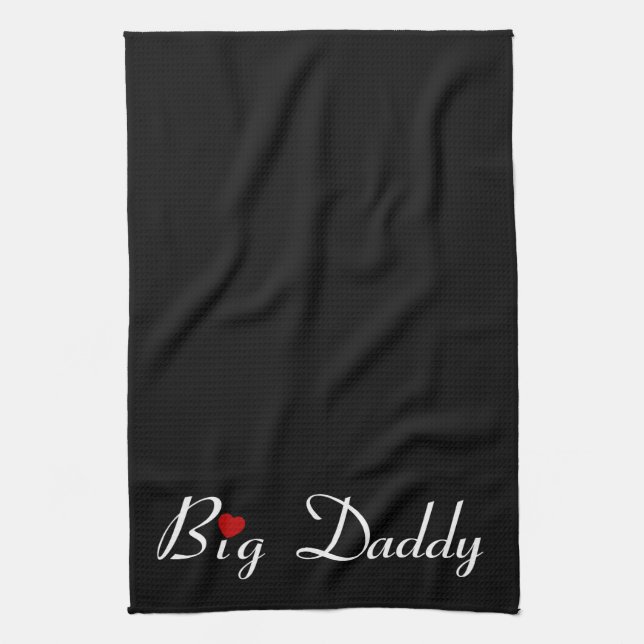 Linge De Cuisine Big Daddy avec Red Heart (Vertical)