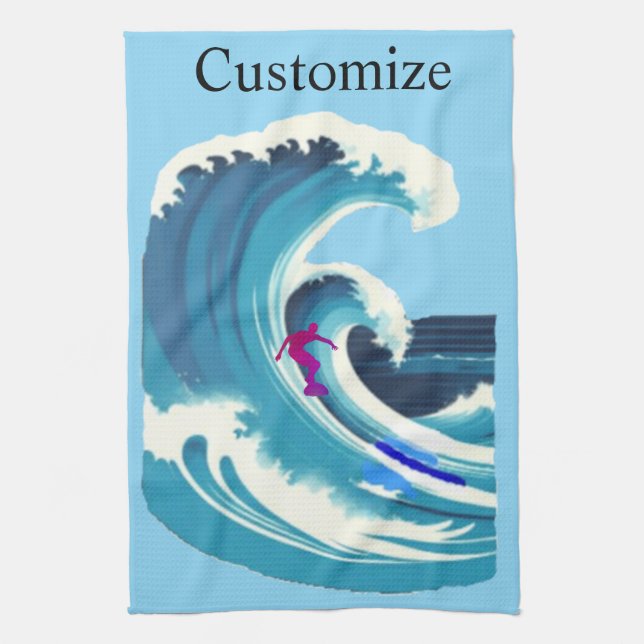 Linge De Cuisine Big Wave Surfer Thunder_Cove (Vertical)
