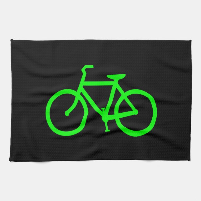 Linge De Cuisine Bike vert de Lime (Horizontal)