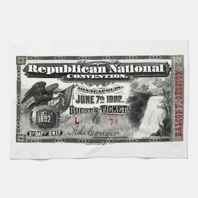 Linge De Cuisine Billet Convention Républicaine 1892 (Horizontal)