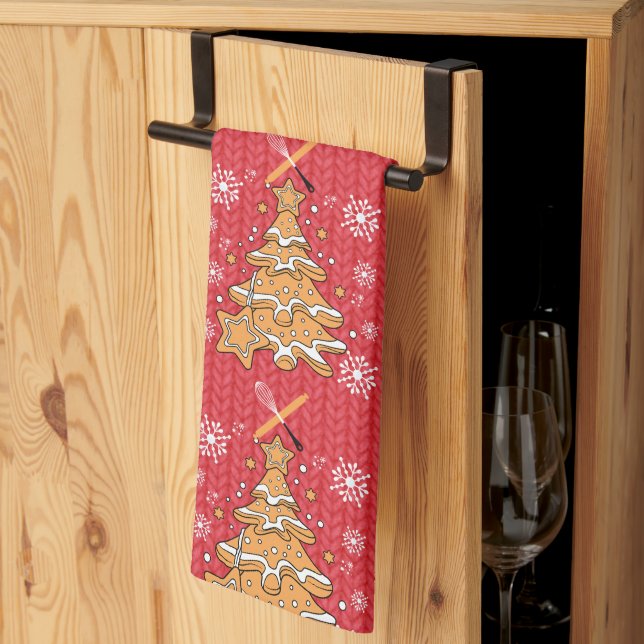 Linge De Cuisine Biscuits biscuits de Noël Cuisinier Écran Snowflak (Pliage en tiers)