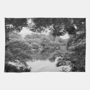 Linge De Cuisine Black and white, cool, unique nature et lake