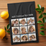 Linge De Cuisine Black Instagram Photo Collage avec 9 photos carrés<br><div class="desc">Utilisez vos photos sans cadres pour créer votre propre oeuvre d'art ! Ajoutez vos photos et instantanés préférés à cette bande pour un garde-mémoire amusant. Une façon artistique d'afficher vos meilleures photos de partage.</div>