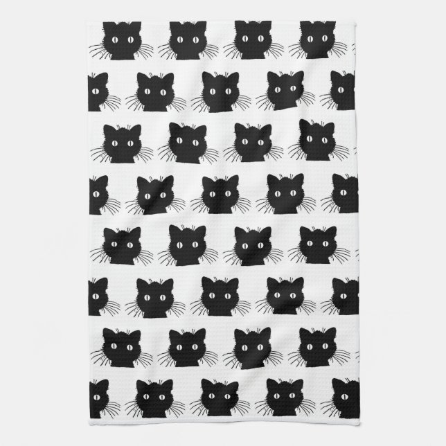 Linge De Cuisine Black Kitty (Vertical)