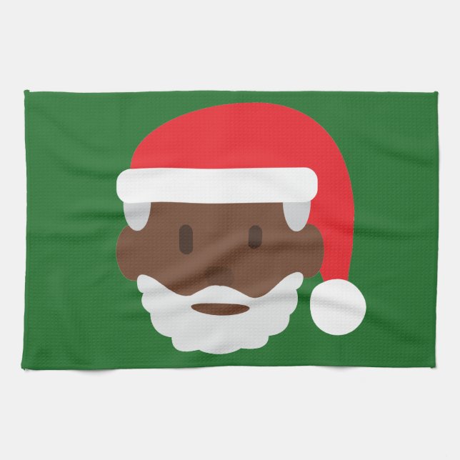 Linge De Cuisine black santa claus emoji (Horizontal)