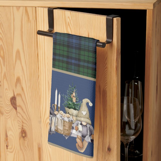 Linge De Cuisine Black Watch Ancien Noël (Pliage en tiers)