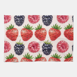 Linge De Cuisine Blackberry, framboise, fraise par Natasha Us