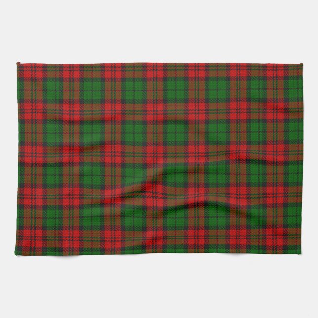 Linge De Cuisine Blackwatch Campbell Tartan Red Green Plaid (Horizontal)