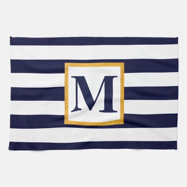 Linge De Cuisine Blancs et Bleus (Horizontal)