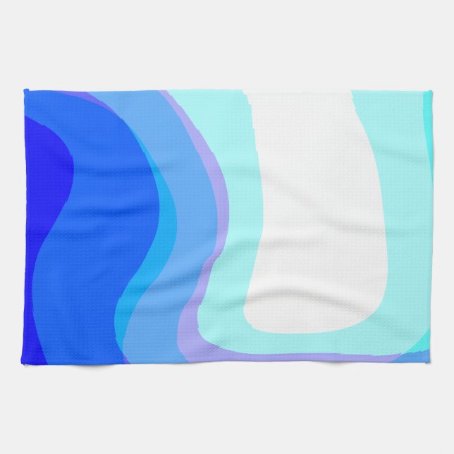 Linge De Cuisine Bleu Abstrait 1112 (Horizontal)