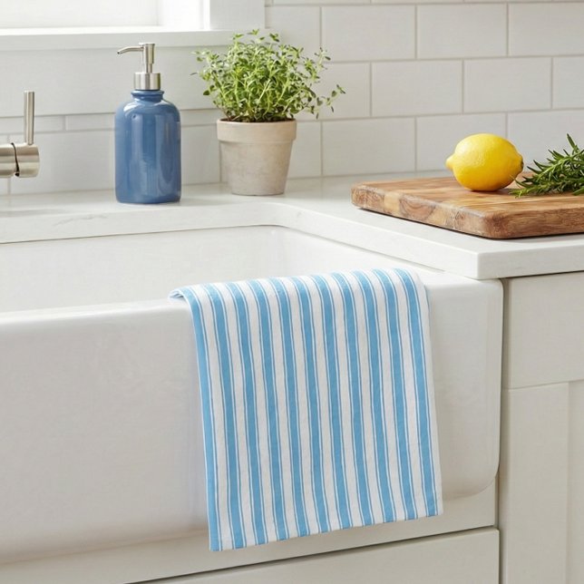 Linge De Cuisine Bleu Blanc Rayé Caprice Prépa (Créateur téléchargé)