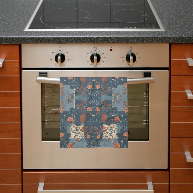 Linge De Cuisine Bleu Campagne Rouille Rustique Maison de Campagne  (Créateur téléchargé)