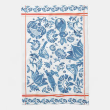 Bleu, Corail Lapin Bird Folk Pays Floral