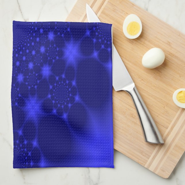Linge De Cuisine Bleu Éblouissant (Quart Plié)