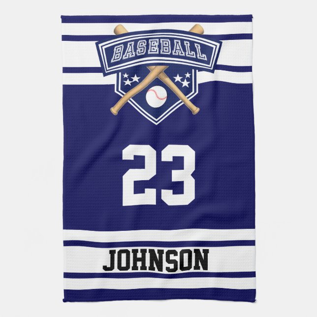 Linge De Cuisine Bleu et blanc de la Marine (Vertical)