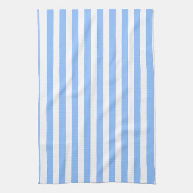 Linge De Cuisine Bleu et blanc rayures de bonbons (Vertical)