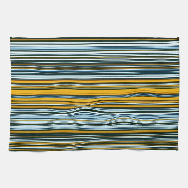 Linge De Cuisine Bleu et jaune (Horizontal)