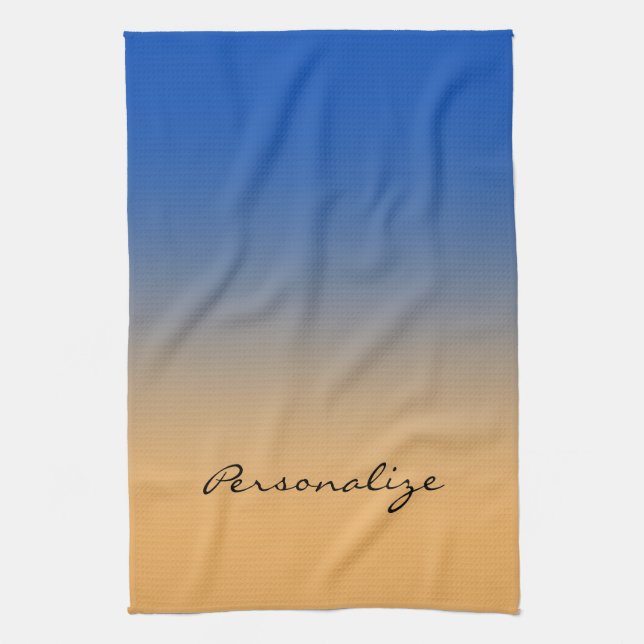 Linge De Cuisine Bleu et or (Vertical)