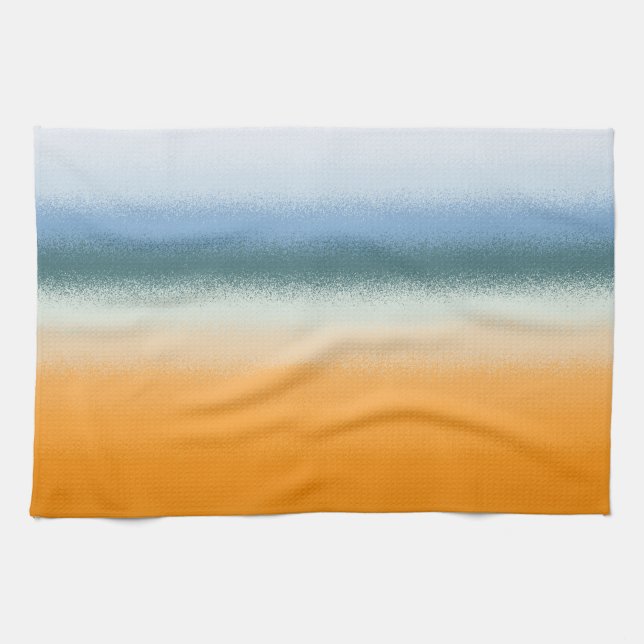 Linge De Cuisine Bleu et Orange (Horizontal)