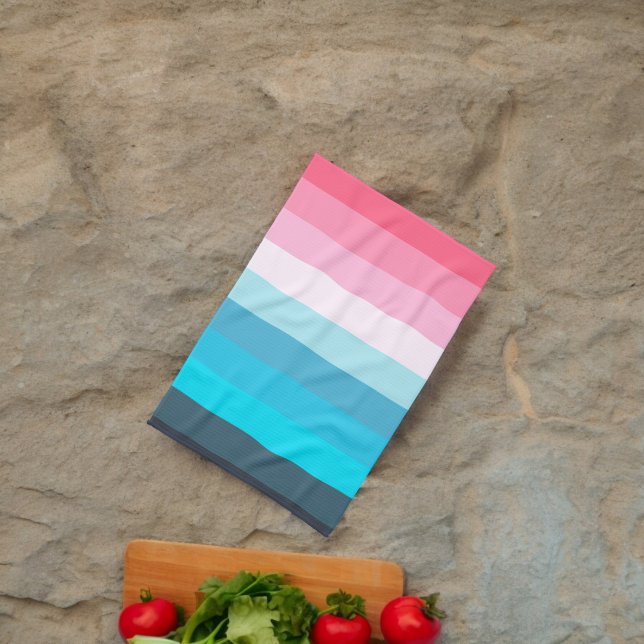 Linge De Cuisine Bleu et rose Tons (Kitchen Towel)